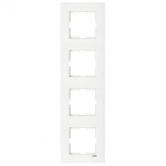 Рамка 4-місна вертикальна біла VIKO Karre