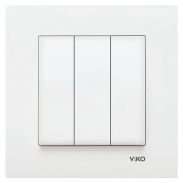 Триклавішний вимикач білий VIKO Karre