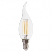 Філаментна LED лампа димована "свічка на вітру" денного світла ECOLUX 4W 4200K E-14
