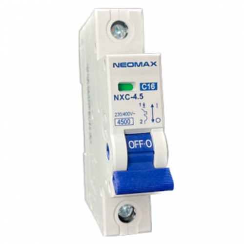 Автоматичний вимикач 1C (однополюсний) 63А 6,0кА 230/400V Тип C NEOMAX - 1