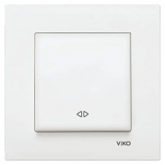 Одноклавішний реверсивний вимикач білий VIKO Karre