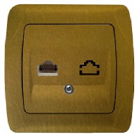 Розетка комп'ютерна RJ45 Cat5e бронза VIKO Carmen Decora - 1