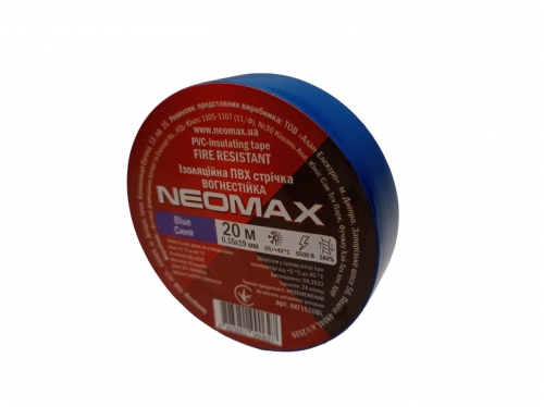 Синя ізоляційна стрічка NEOMAX 0.15х19 мм (20 м) упаковка 10шт. - 1